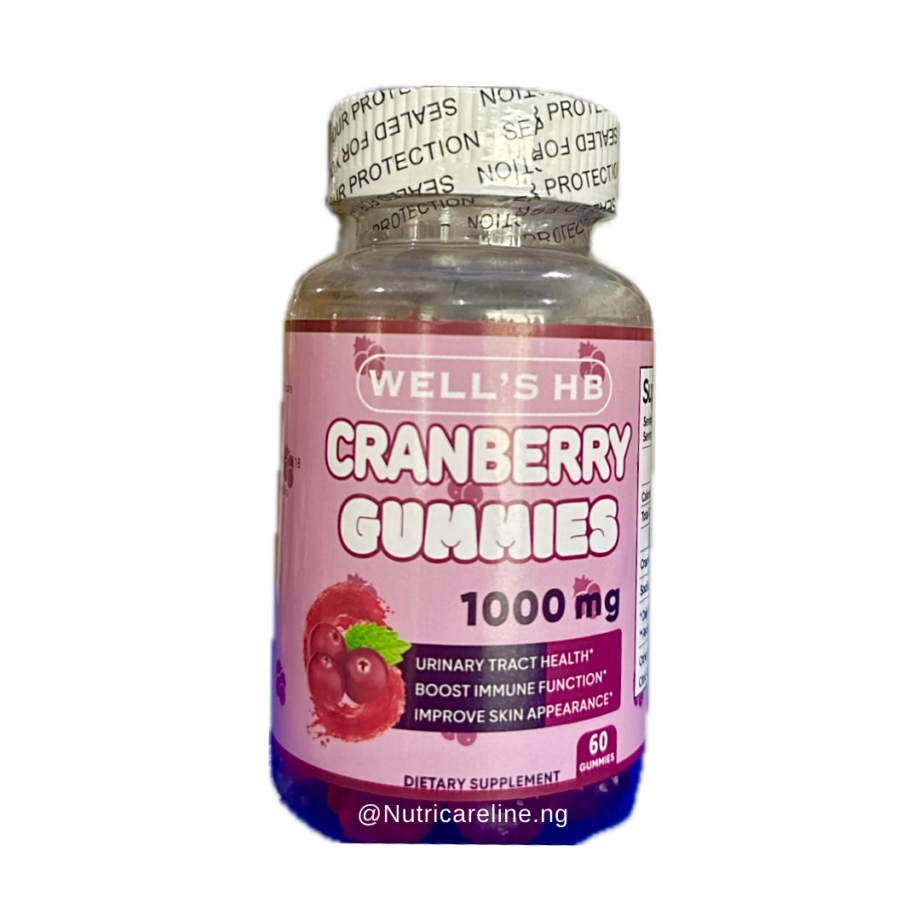 Well's HB Cranberry Gummies 60 Gummies
