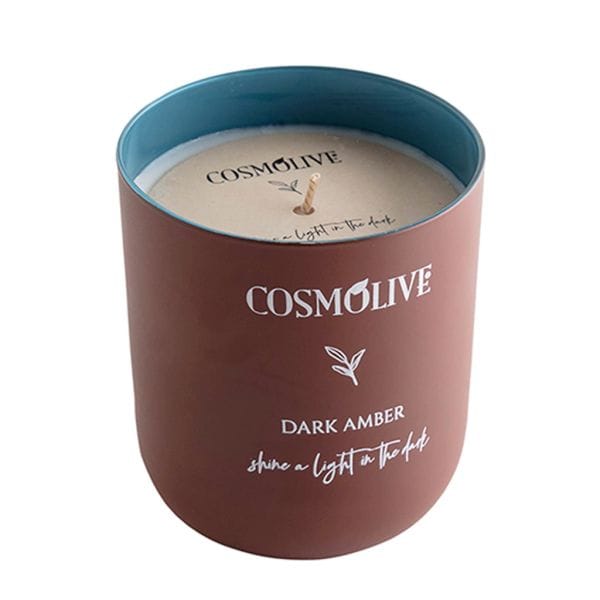 COSMOLIVE DARK AMBER SCENTED CANDLE