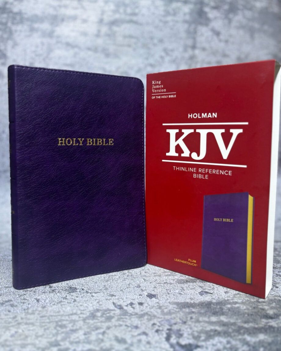 Holman KJV Thinline Reference Bible, Plum Leather Touch (Purple)