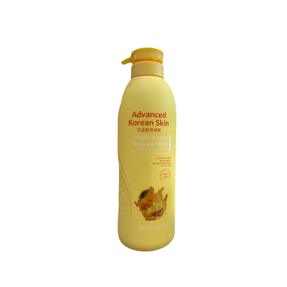 Advanced Korean Skin Bright & Clear Body Gel Wash (yellow) 1200ml