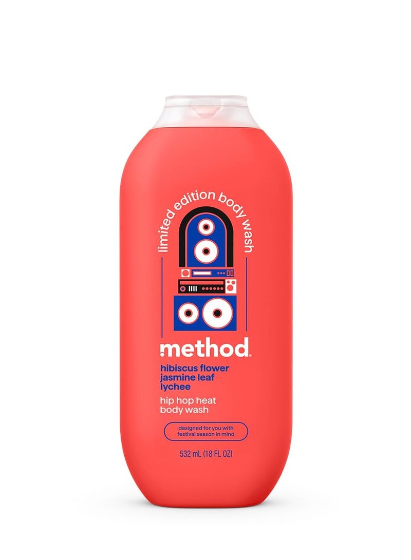 Method Limited Edition Body Wash, Hip Hop Heat With Hibiscus Flower & Jasmine Leaf Lychee 532ml