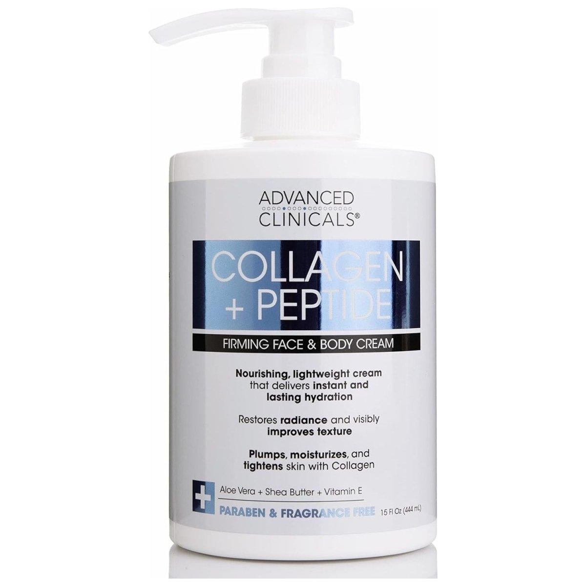 Advanced Clinicals Collagen + Peptide Body Cream 444ml