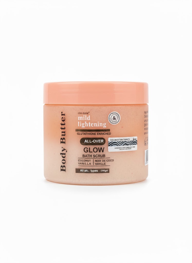 Clini-Tone Body Butter Mild Lightening Glow Bath Scrub 300g