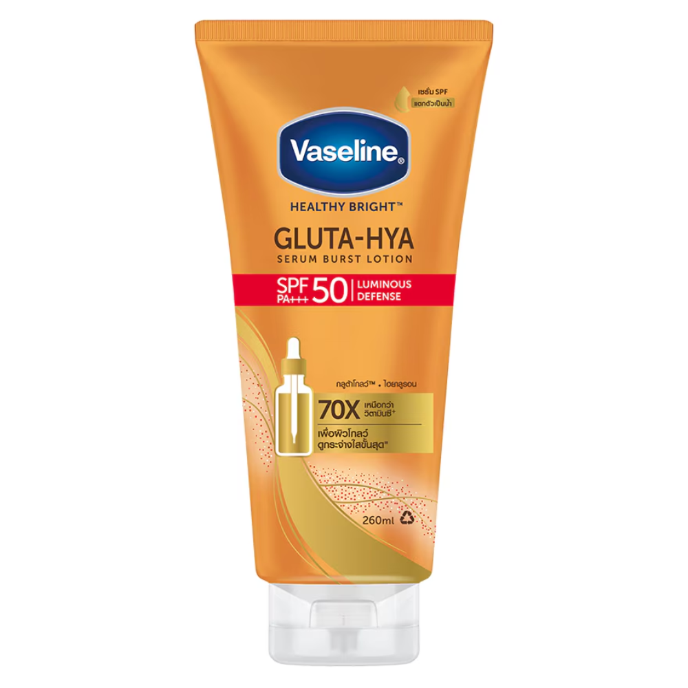 Vaseline Healthy Bright Gluta-Hya Serum Burst Lotion SPF 50 Luminous Defense 260ml