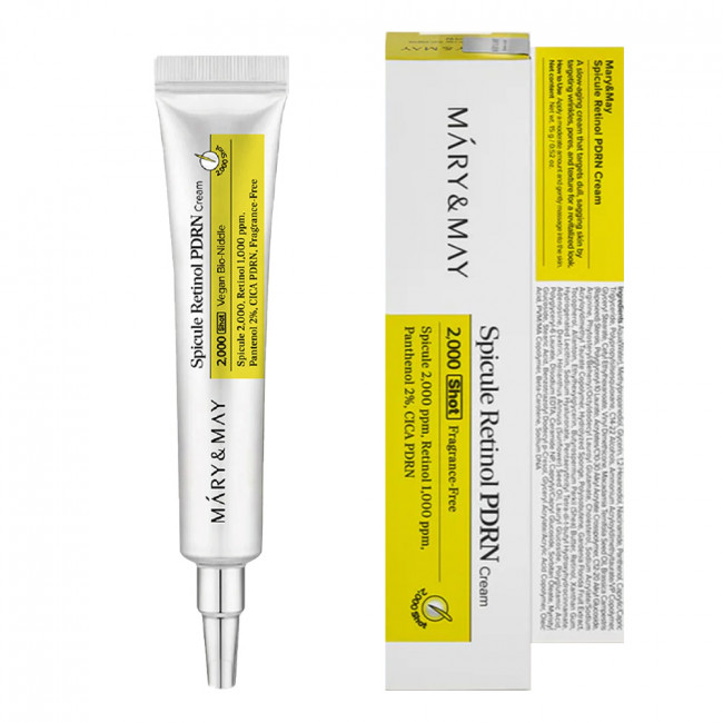 Mary & May Spicule Retinol PDRN Cream, 2,000 Shot Fragrance Free 15g