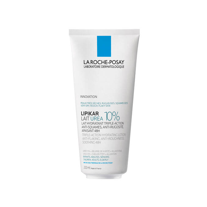 La Roche-Posay Lipikar Lait Urea 10%, Triple Action Hydrating Lotion, Anti-Flaking, Anti-Roughness, Soothing 48h 200ml